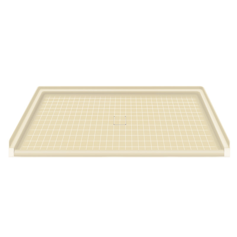39.5'' W 37.75'' D Rectangular Single Shower Base, Almond