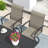 6-Person Rectangular Patio Dining Set With Umbrella & Textilene Swivel Chairs-1982076571