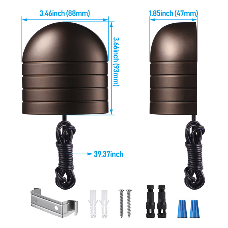 Low Voltage LED Deck Lights, Landscape Poolside Fence Lights, 12-24V AC/DC, CRI90 +, UL Listed Cord