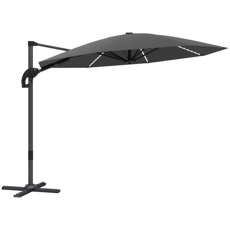 360cm Cantilever Parasol, Grey