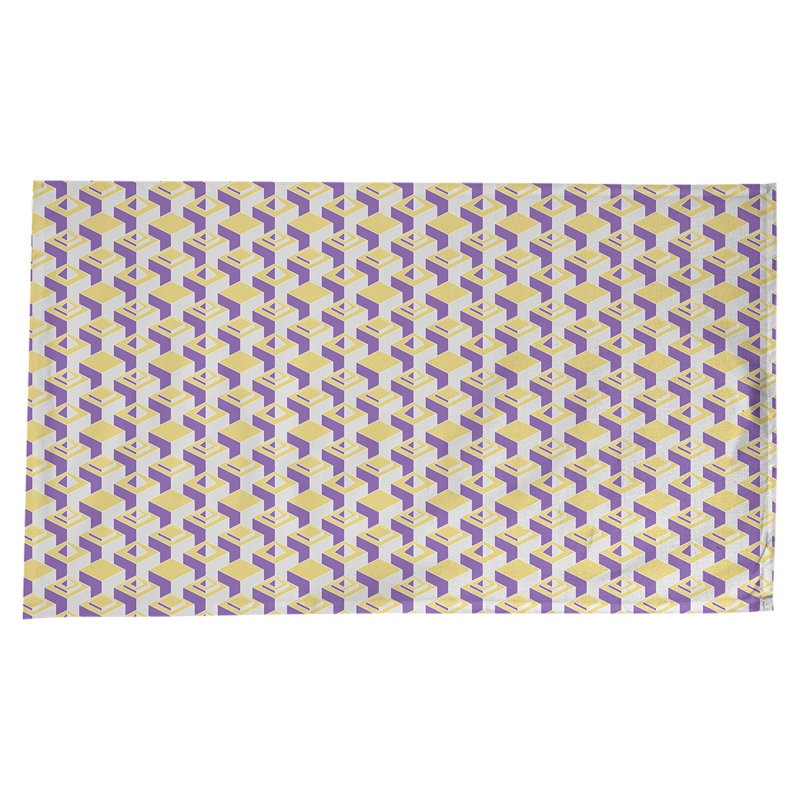 Nappe de gratte-ciels classiques, Jaune / Mauve