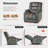 Color Electric Power Recliner Chair with Heat and Massage, USB Ports, Cup Holders-73276426