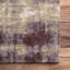 Tapis taupe abstrait Alderamin-18100247
