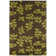 Medford authentique touffeté à la main brun, vert et lime; Abstrait; Tapis floral en laine