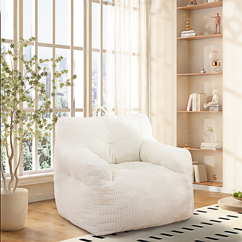 Bean Bag Chairs For Adults Oversize Bean Bag Sofa Chair With High Density Memory Foam Bean Bag Chair Lazy Chair With Armrest