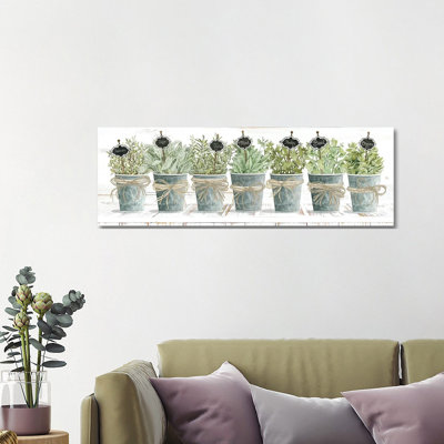 Herbes dans une rangée - Giclée sur toile tendue avec châssis