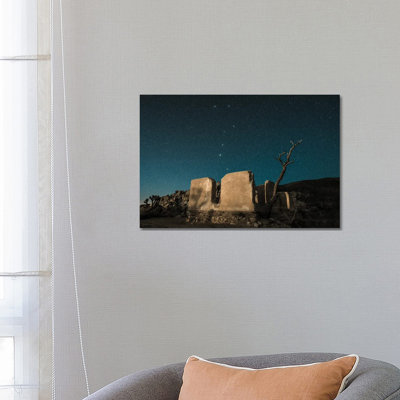 Big Dipper Rises Over Abandoned Adobe Home by Zoe Schumacher - Wrapped Canvas Print