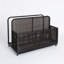 Panier de rangement pour piscine en rotin PE de 43 pouces avec roulettes organisateur durable pour piscine-124668243