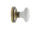 Rosette corde avec bouton de porte en porcelaine blanche-25840117-29704560