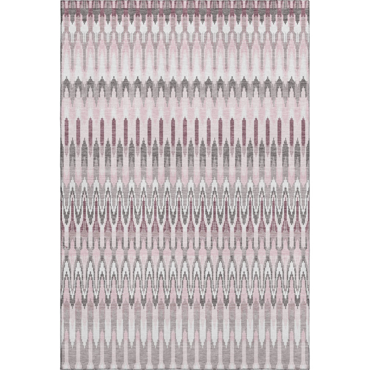 Premium Machine Washable Prisco Pink Rug