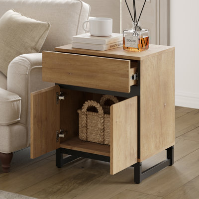 Garner TV Stand And End Table Set Of 3, Living Room Table Sets,TV Stand And 2 End Table Set With Drawers For Living Room, Entertainment Center, Consol