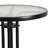 Amlie 23.75" Round Tempered Glass Metal Table with Smooth Ripple Design Top-1556893403