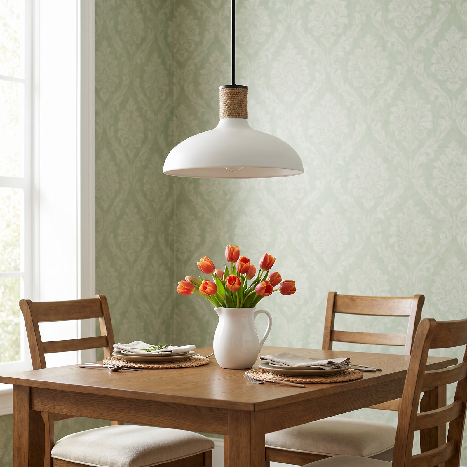 Gwenelle Single Light Ceramic Dimmable Pendant