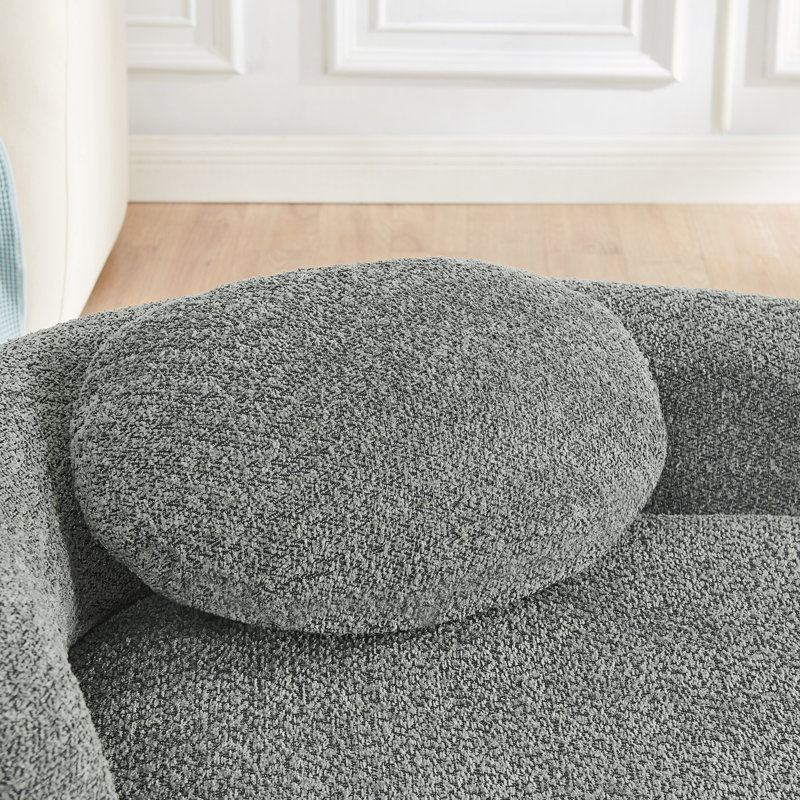 Fauteuil paresseux moderne simple ovale, Gris foncé