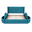 Upholstered Platform Bed With Wingback Headboard And Drawer-790169061