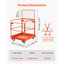 Cage de sécurité pour chariot élévateur, 36,2 x 41,1 pouces, chariot pour chariot élévateur avec 4 roues, capacité de 1200 lb, panier de levage pliable pour plateforme de travail robuste, harnais de sécurité, pour chargeur élévateur
