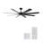 Ceiling Fans No Light With Remote Control, 8 Reversible Blade, Quiet DC Motor, Timer Function, 6-Speed