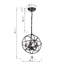 Lustre en forme de globe de style bougie à 5 lumières Jaken