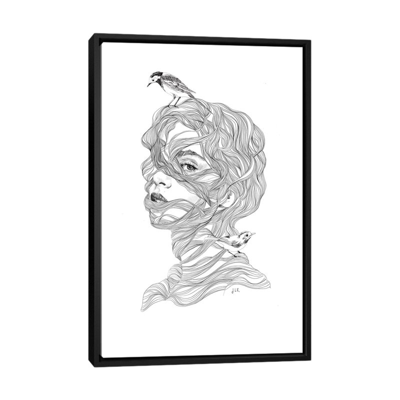 Rapunzel 1 Piece Wall Art on Canvas, 66.04 cm H x 45.72 cm W, Black Framed