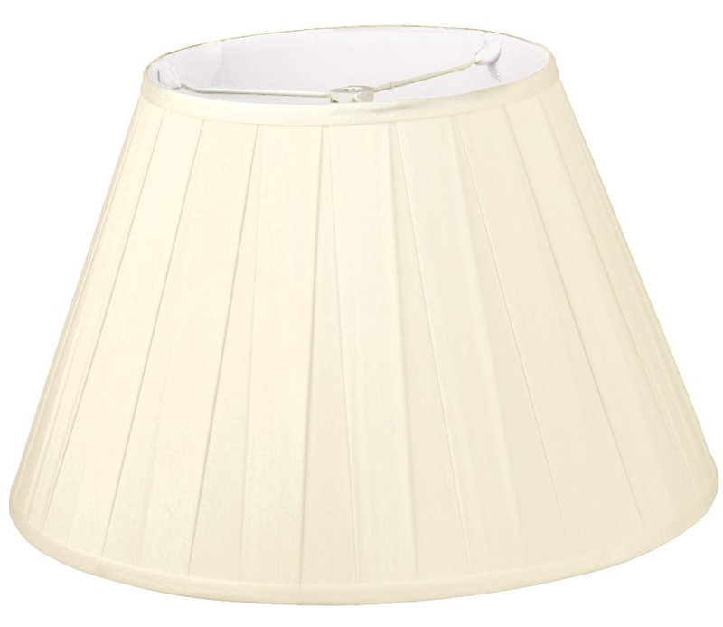 Silk Empire Lamp Shade, Beige, 9" H x 14" W x 14" D