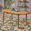 Table de patio en bois massif, table d'extérieur rustique pour le jardin, la cour, la terrasse, résistante aux intempéries pour une utilisation toutes saisons-393315039