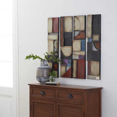 Modern Abstract Wall Decor on Metal