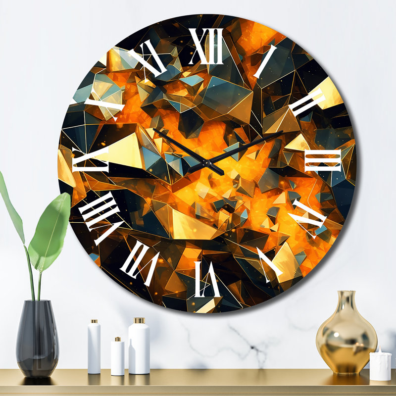Horloge murale dorée, Grand