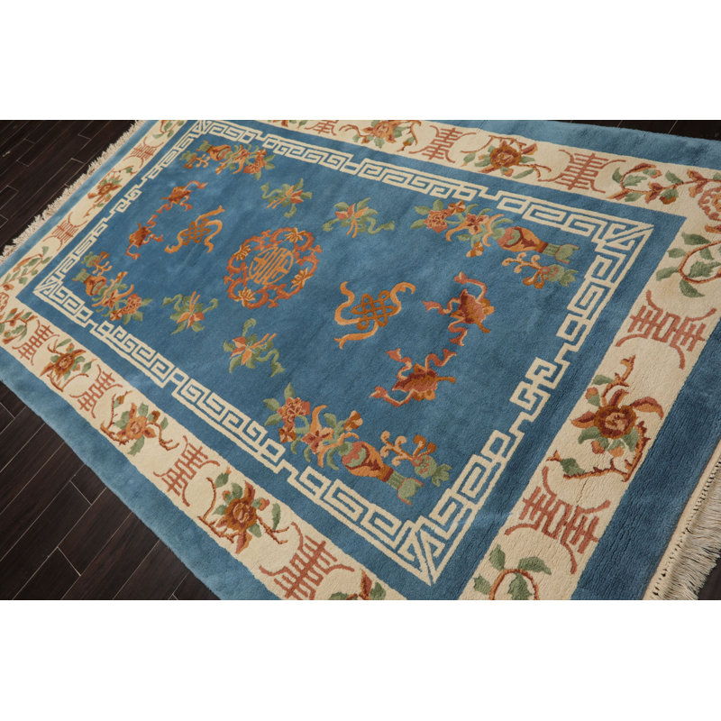 Tapis velours noué à la main 6 x 9 po
