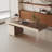 63" Acrylic and Metal Office Desk with Storage, Modern Executive Computer Workstation Design-393963525