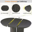 Table de salle à manger ovale extensible, table de cuisine de ferme moderne avec base à piédestal et patins réglables pour la salle à manger, la cuisine-2104927616