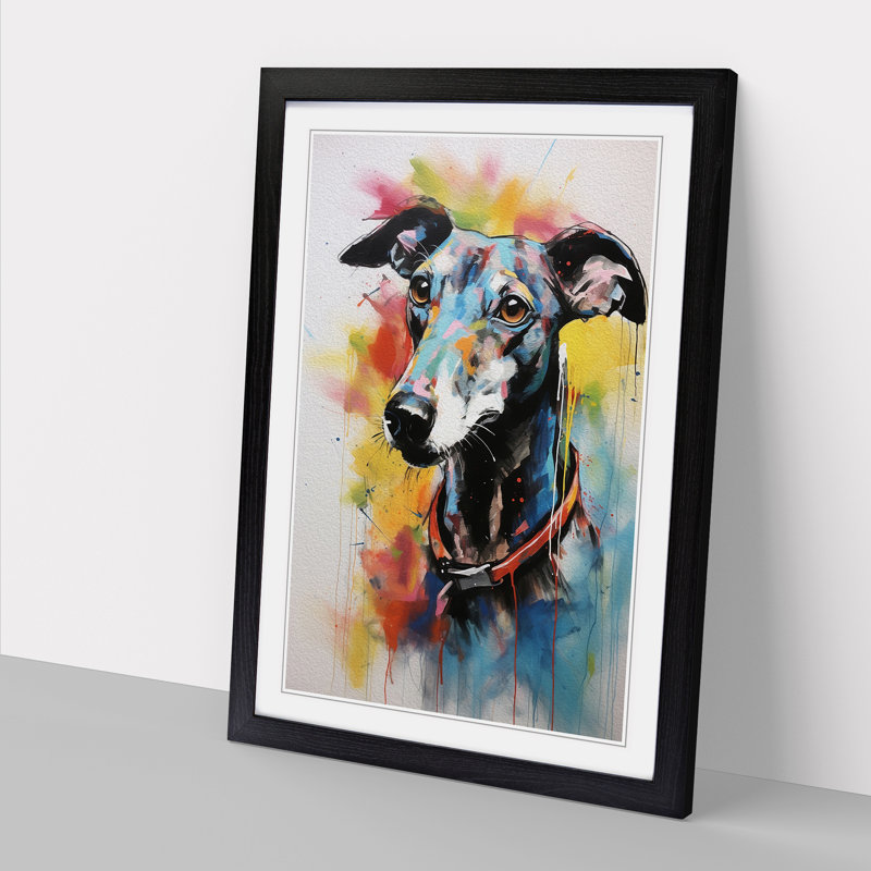 Greyhound Gestural No.2 - Framed Print