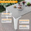 Grande table de salle à manger rectangulaire de 68,8 po en PEHD pour 6 à 8 personnes avec buffet pour terrasse de jardin résistante aux intempéries-1836676887