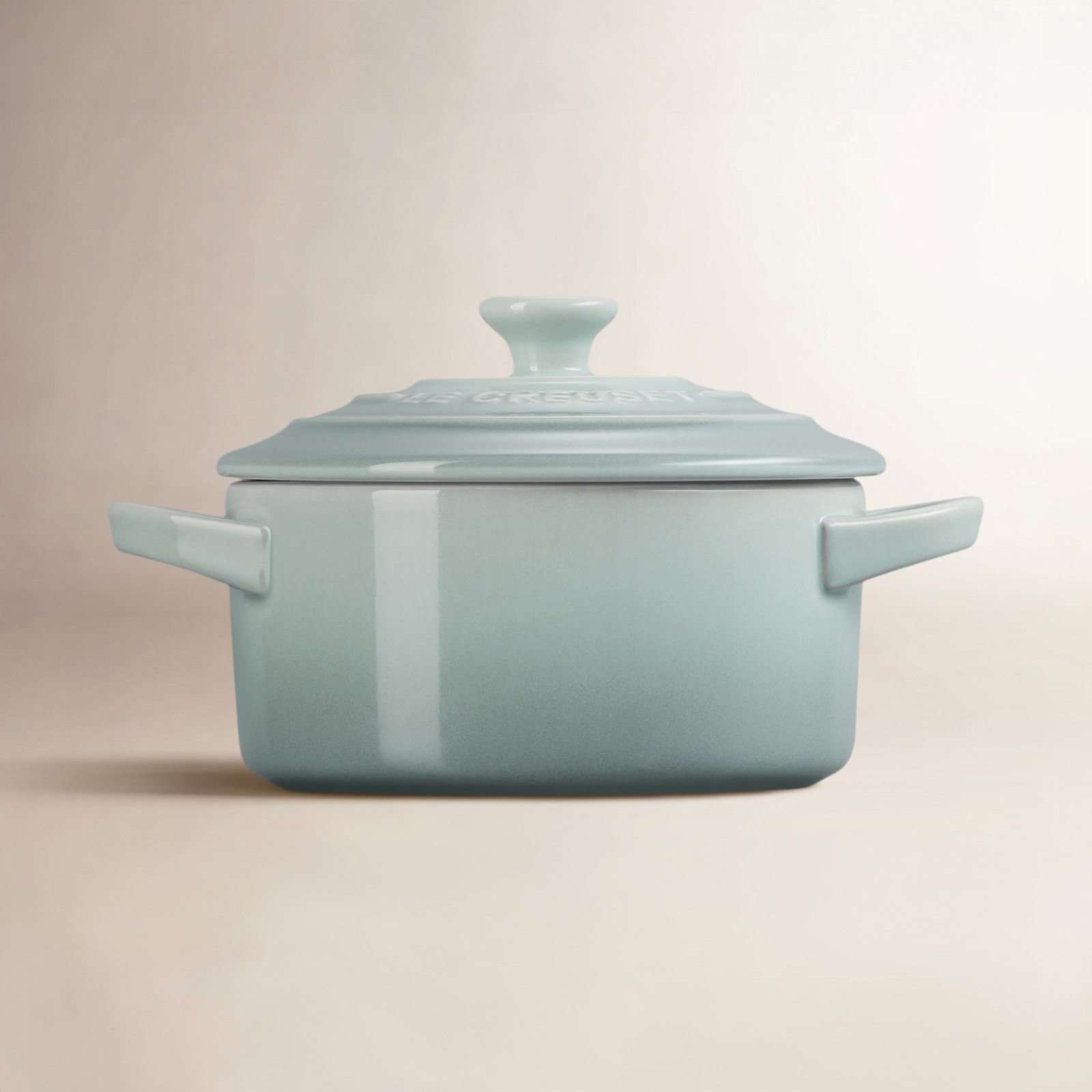 Stoneware Mini Cocotte, Sea Salt