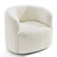Ensemble de salon 2 pièces Modern Bouclé, canapé rembourré et fauteuil d'appoint pivotant sur 360 °