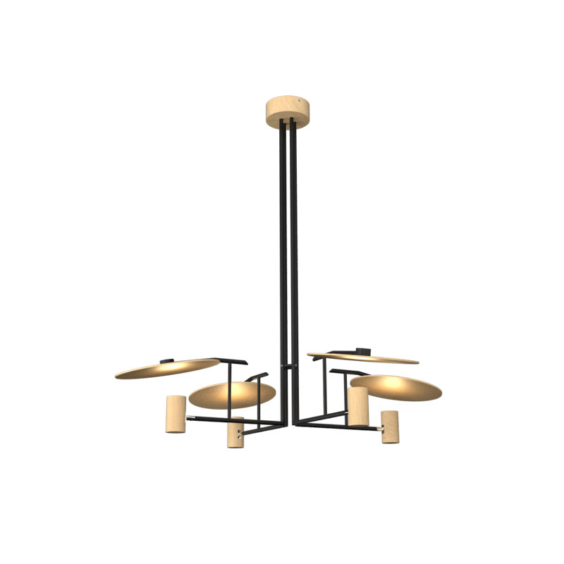 4 - Light Chandelier, Maple