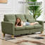 3-Seater Corduroy Sofa with 2 Throw Pillows, Deep-Seated Upholstered Couch with Square Arms, Cosy Living Room Furniture-1896916641