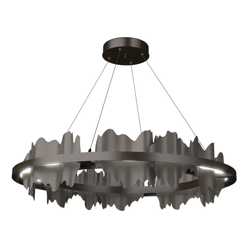 Hildene 1 - Light Unique Geometric LED Pendant, Dark Smoke, Oil Rubbed Bronze