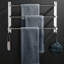Porte-serviettes de salle de bain à 3 niveaux en acier inoxydable, porte-serviettes peu encombrant avec fixation sans perceuse, organisateur de salle de bain durable pour la cuisine et l'hôtel