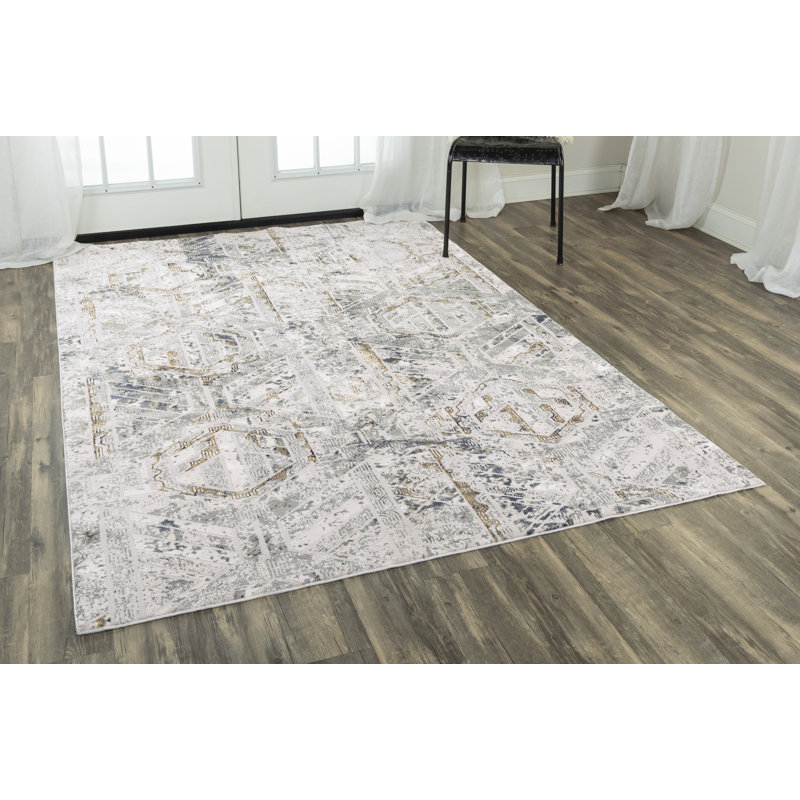 Jonason Abstract Indoor Rug, Rectangle 3'11" x 5'6"