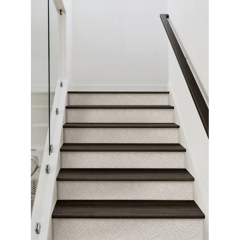Zèbre, bandes à monter et à monter, H 6,5 po x l 48 po, Gris