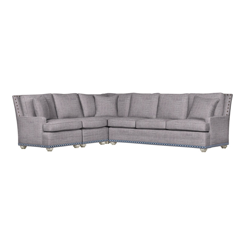 American Bungalow 4-Piece Riverside L-Sectional, Yes, Wrenn, Nomad Slate Crypton® Chenille