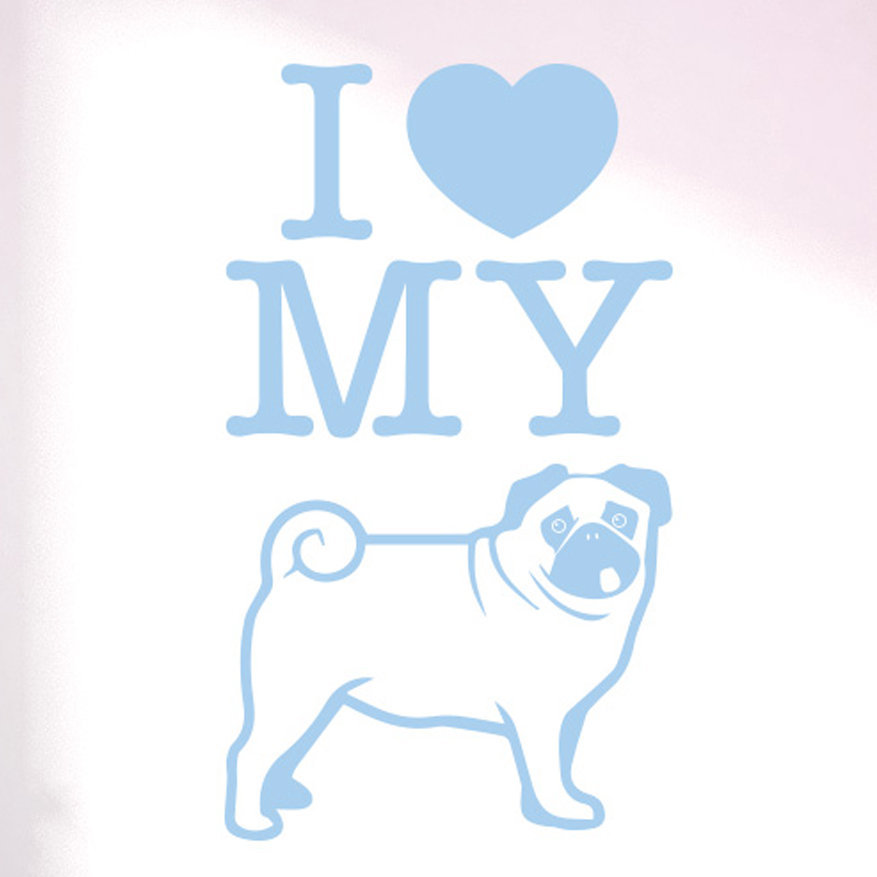 I Love My Dog Wall Sticker