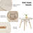 5-Piece Round Dining Table Set for 4, 31.5” Kitchen Table with Chairs, Solid Wood Legs, Plastic Seats, Sand-32835128-32835132-19293706