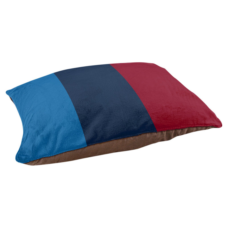 Coussin Designer, Moyen (L 30 po x l 40 po), Bleu aviateur / bleu nuit polaire / rouge