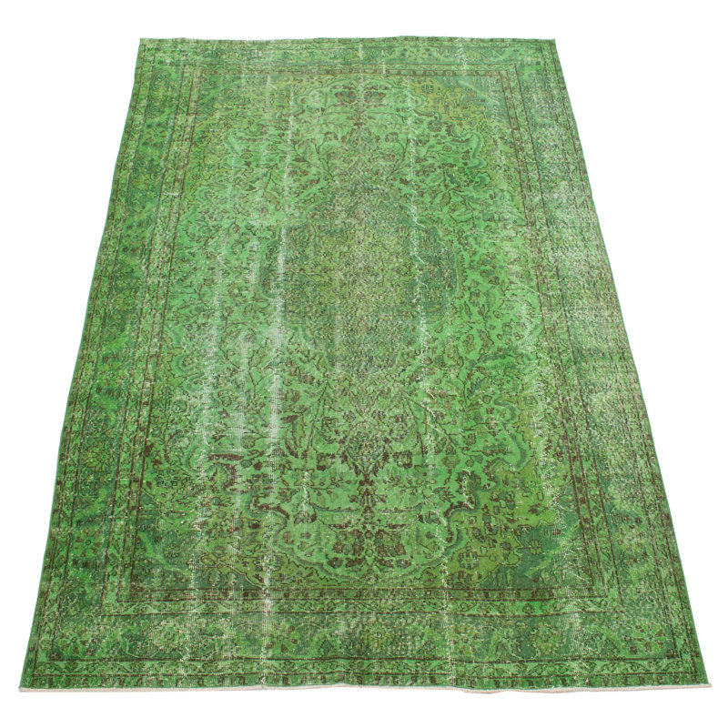 Tapis couleur transition de couleur lime 6 pi 7 po x 10 pi 7 po