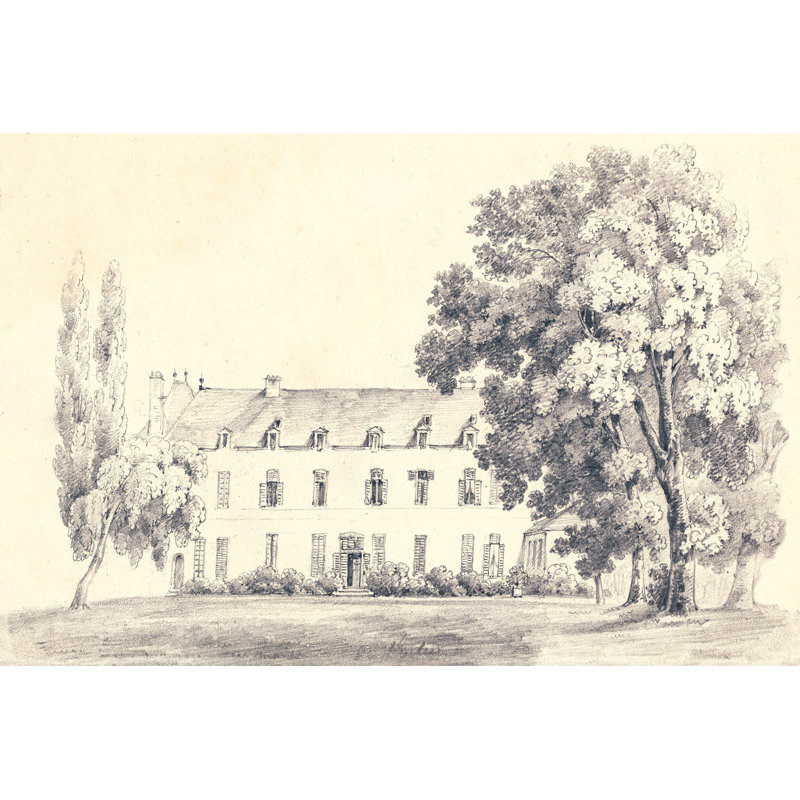 Country House Sketch - Wrapped Canvas Print, 81cm H x 122cm W