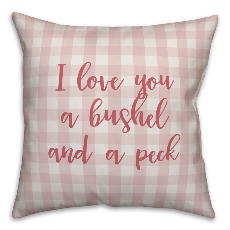  Coussin décoratif «I Love You A Bushel and A Peck», Coussin décoratif, Rose