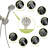 8 Hand Shower And 4.7" Rain Showerhead, Brushed Nickel Dual Kit Shower, Showerhead With 8 Modes, Handheld-120951940