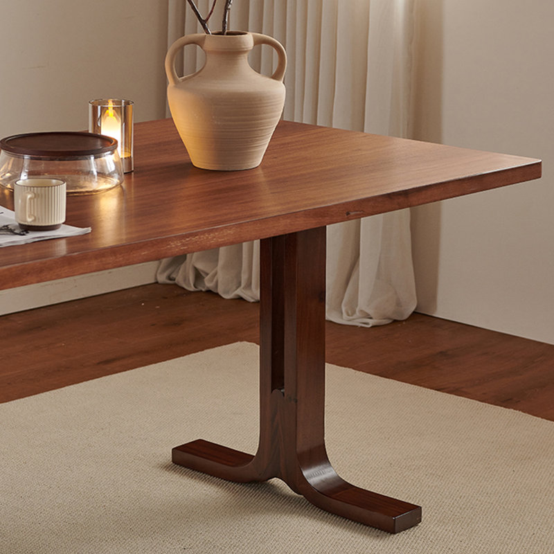 Minimalist rectangular dining table, 29.52"H x 59.05"L x 31.49"W