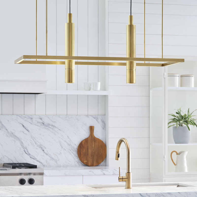 Halo 1 - Light LED Pendant, Natural Brass